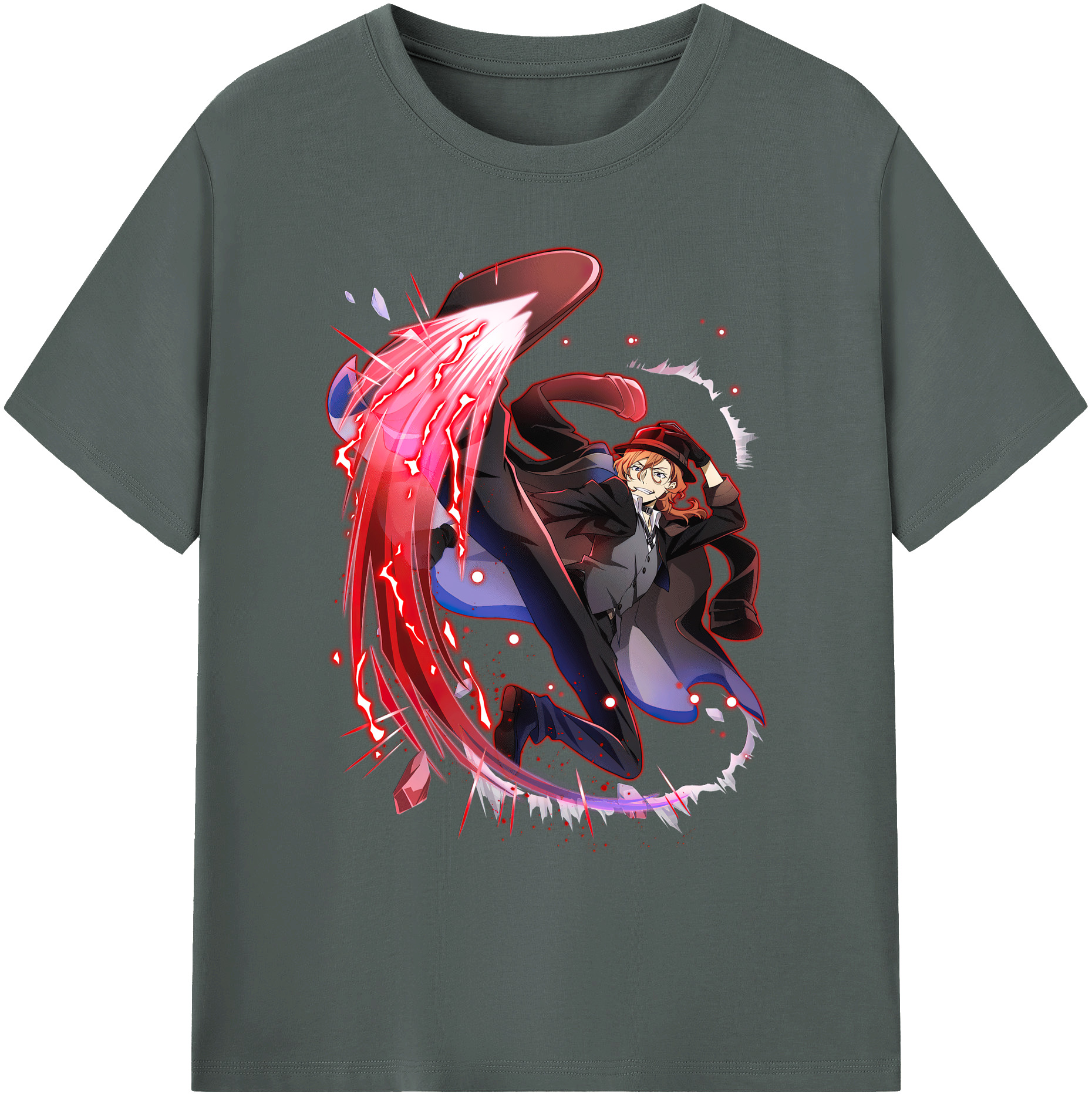 （画像用） 文豪ストレイドッグス Bungo Stray Dogs 綿100％ メンズ半袖Tシャツ｜肌触りやわらか＆通気性
